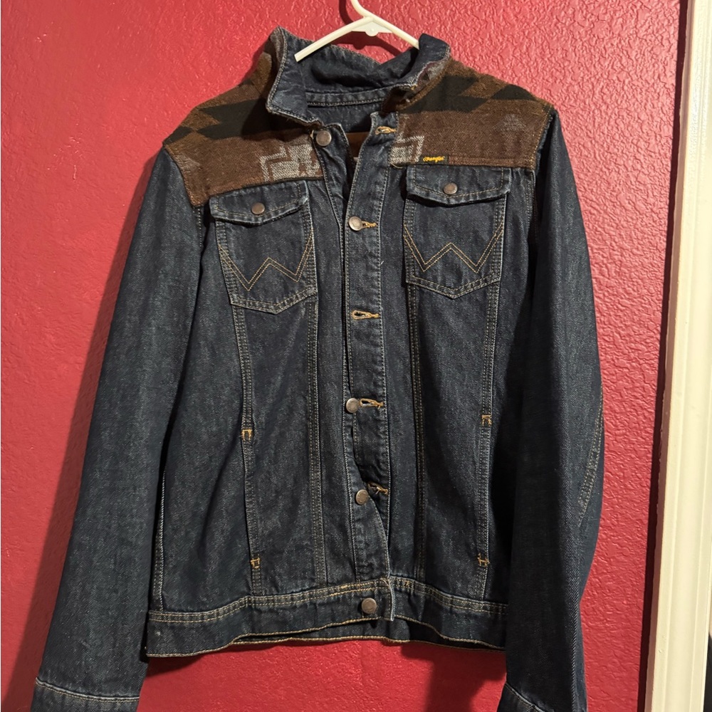 Denim Jacket With Patterned Accents - image 2